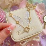 Cadena de trevol enchapado oro real 18k