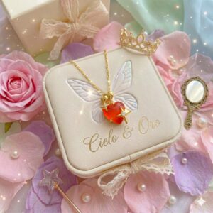 Collar Corazón Rojo — Acero Inoxidable Baño Oro 18K PVD | No se Oxida