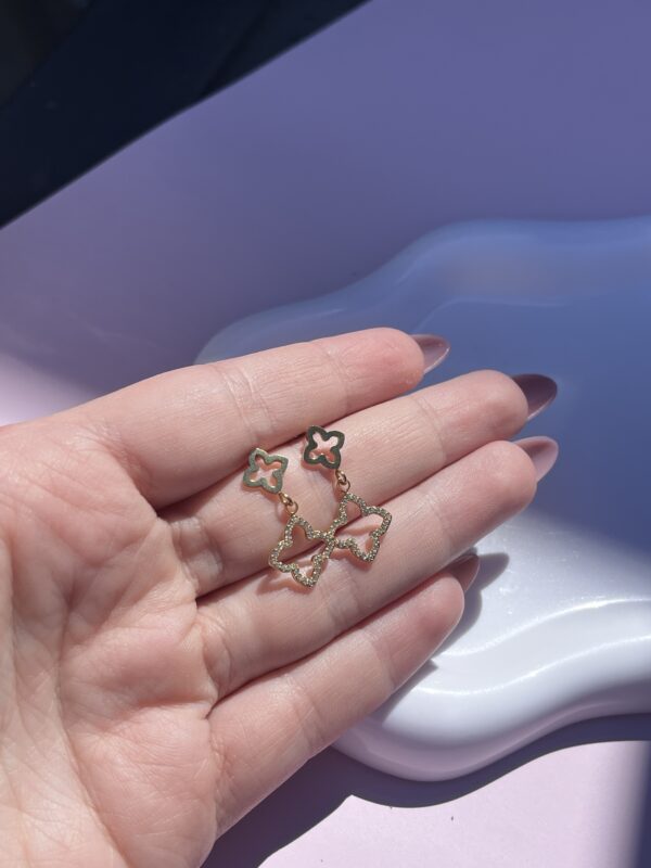 img_9229 Aretes de trevol enchapado oro real 18k