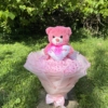 Ramo de 35 + rosas de fomi con peluche rosa