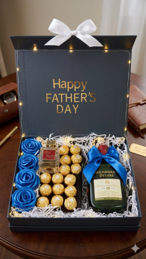 Detalle personalizado con frase , bebida y perfume
