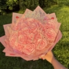 Ramo rosa de 25 rosas eternas