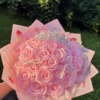 Ramo rosa de 25 rosas eternas