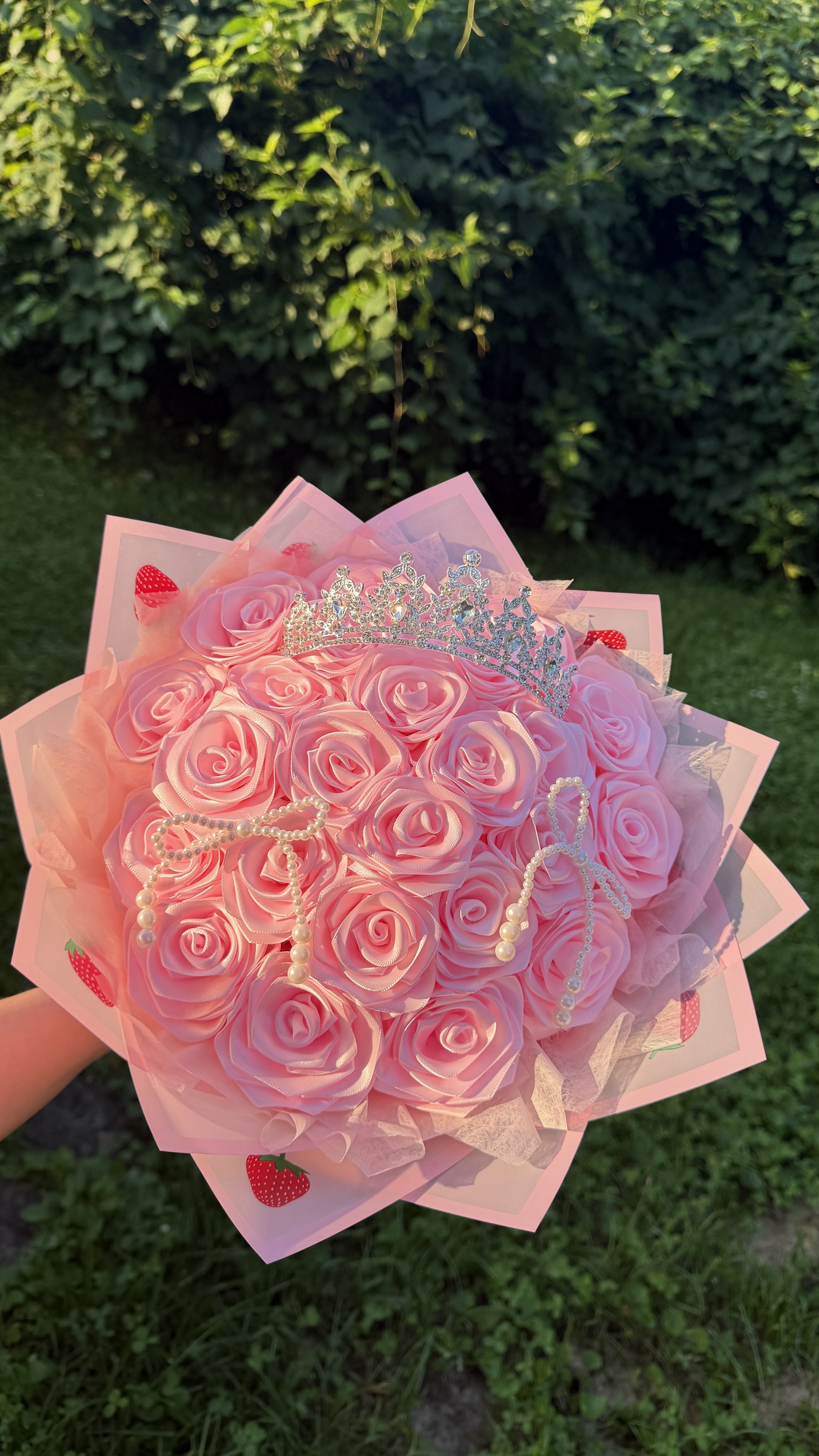 Ramo rosa de 25 rosas eternas