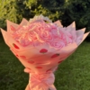 Ramo rosa de 25 rosas eternas